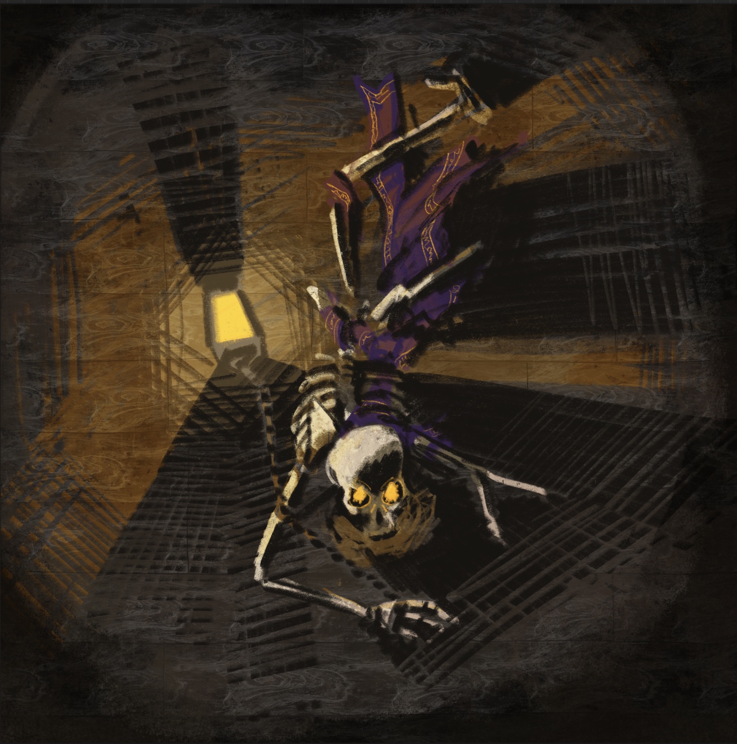 Spooky Guy With Lantern Art